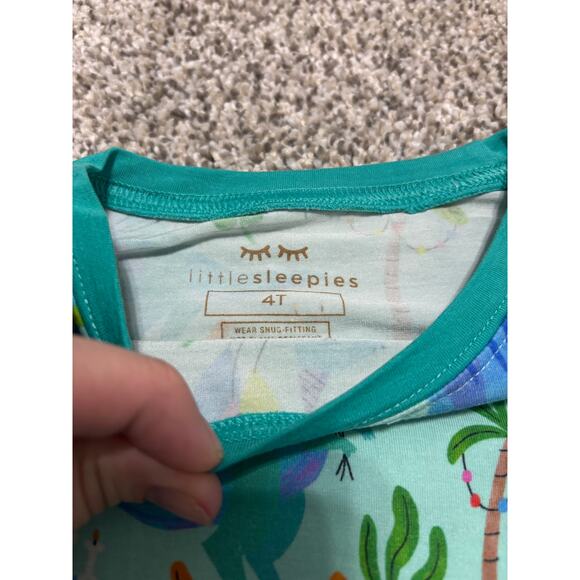 Little Sleepies Prehistoric Party 2 Piece BAMBOO Set: Long sleeve top&pants, 4T - Picture 2 of 5